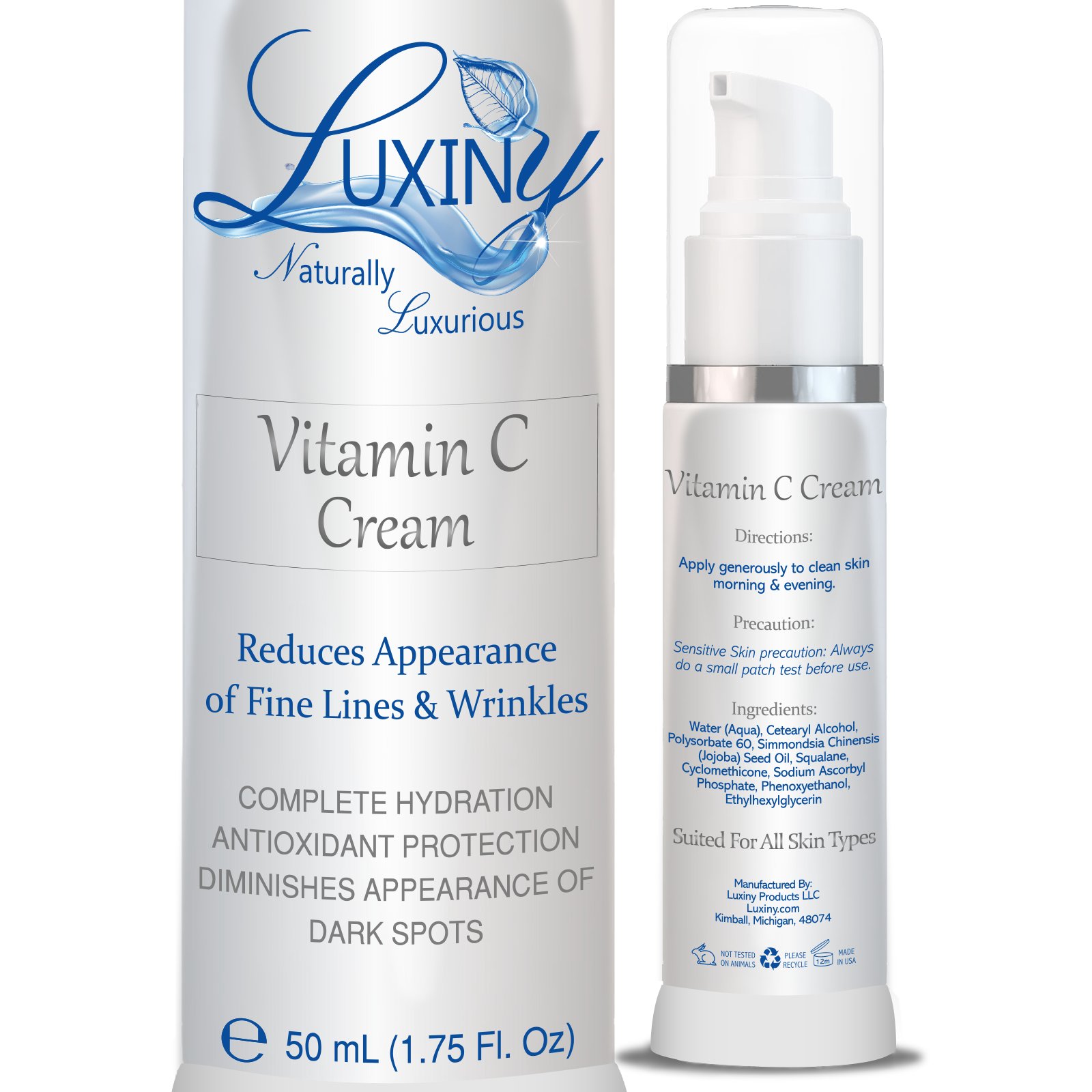 Vitamin C Moisturizer for Face & Neck, Anti Wrinkle Face Cream for