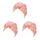 thumbnail image 3 of Nudo turbante Minnieouse hijab sombrero color sólido plisado accesorios femeninos rosa, 3 of 6