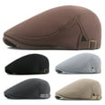 thumbnail image 6 of Men Breathable Mesh Summer Hat Adjustable Newsboy Beret Ivy Cap Cabbie Flat Cap, 6 of 7