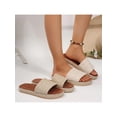 thumbnail image 5 of Women's Sandals Bohemian Open Toe Flat Beach Slide Comfortable Footwear, 5 of 10