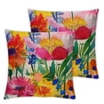 thumbnail image 2 of COMIO Outdoor Decorative Throw Pillow Cover, Patio Flower Pillow Cushion Cases for Couch, Sofa, Bed (Insert) – 2Packs White, 2 of 6