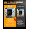 thumbnail image 3 of 36" x 24" Shed Ramp for Riding Mower, 750Lbs Capacity Load ATV Anti-Slip Punch Plate Ramp Black 1PC, 3 of 9