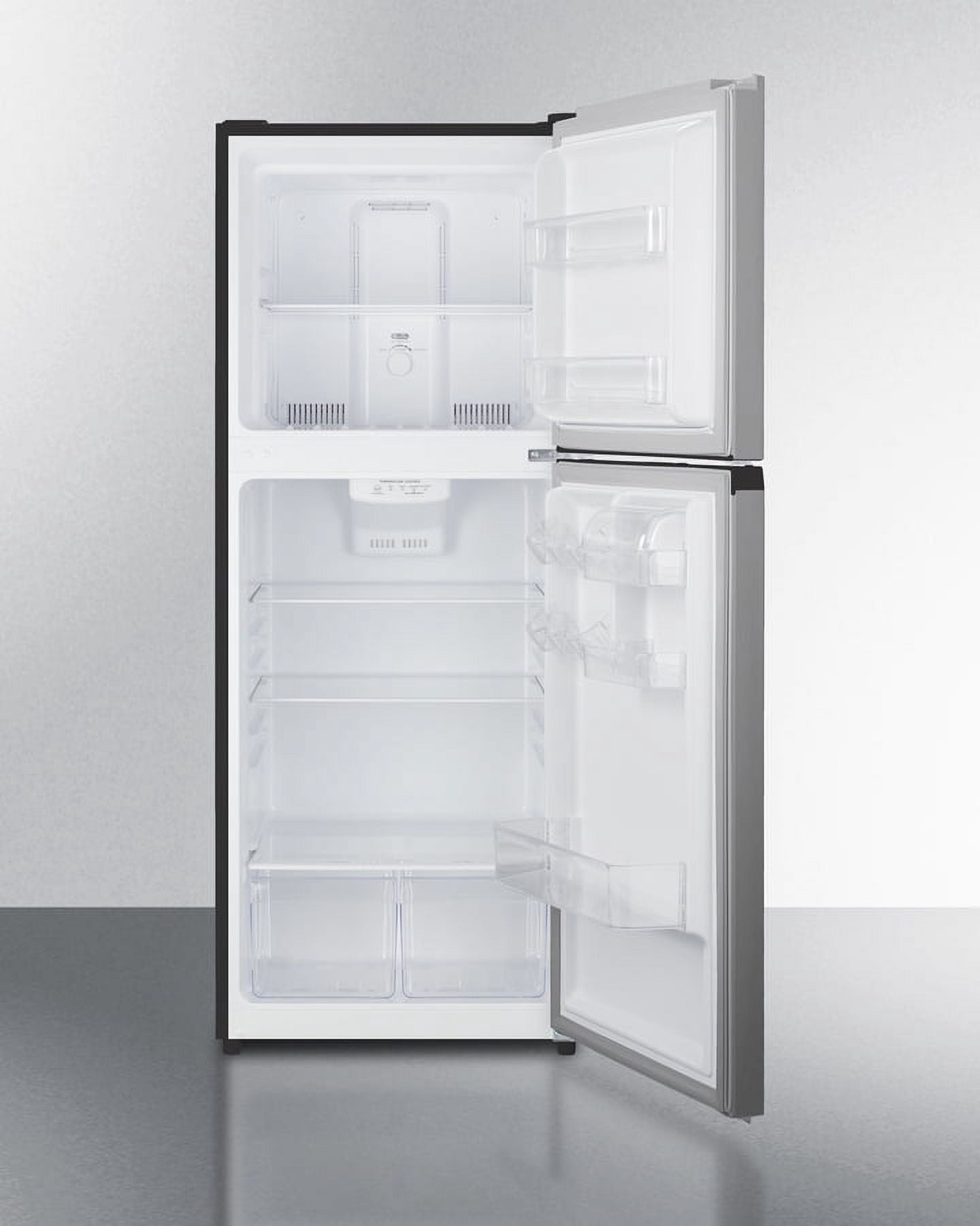 24" Wide Top Mount Refrigerator-Freezer, Stainless Steel Look