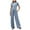 Blue, variant on Hauaitttt Women 2 Piece Casual Suit Pleated Short Sleeve Top and High Waisted Wide Leg Pants Tracksuit Set Junior Swimsuits Board Shorts Swim Short Suits for Women Cute Summer Clothes for Juniors