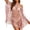 Pink, variant on TIANZEN Beach Sun Cover Up Summer Bikini Hollow Out Swimwear Wrap Leopard Cover Ups for Swimwear Women