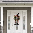 thumbnail image 6 of Halloween Wreaths for Front Door, Halloween Witch Wreath Black Wreath with Hat Witches Legs Ball Ornaments, Halloween Door Wreath Black Witch Wreath for Door,Porch,Window,Indoor and Outdoor Decor, 6 of 8