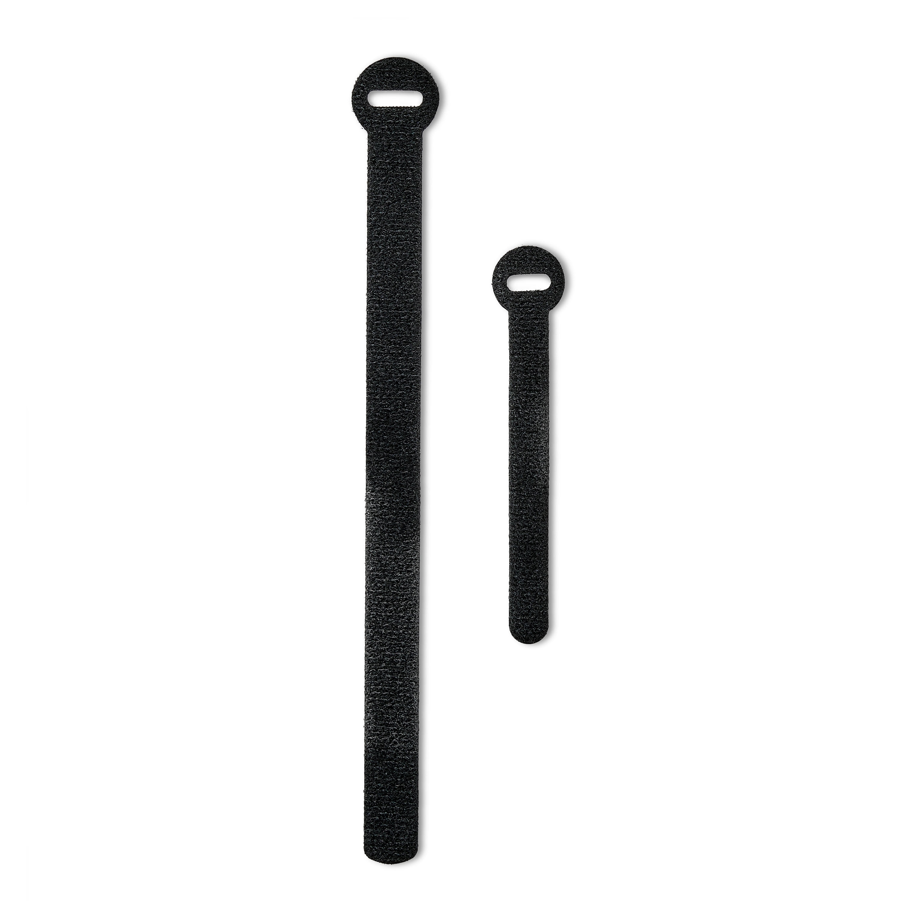 Hyper Tough 4IN and 8IN Hook & Loop Straps, Black, 20 Count