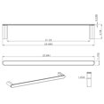 thumbnail image 3 of Avanities 23.66-in. W Rectangle Stainless Steel Towel Bar In Chrome Color AI-34609, 3 of 3