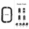 thumbnail image 4 of DIY tren carretera construcción juguete calle curvas señal de tráfico rompecabezas piso alfombra juguetes educativos hojas 16 hojas Gloria vía de tren de bricolaje, 4 of 9