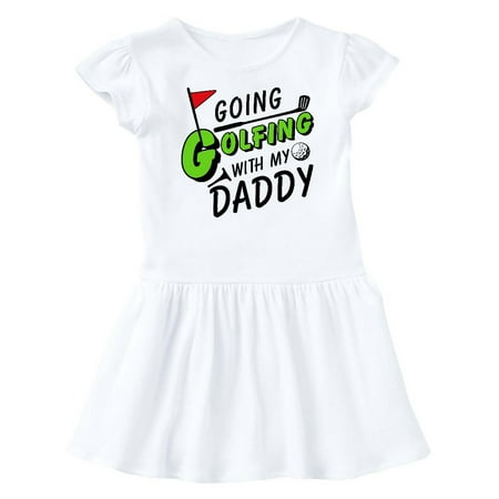 

Inktastic Going Golfing with my Daddy- kids golf Gift Baby Girl Dress