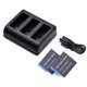 thumbnail image 1 of Cargador de batería de cámara de acción Carga rápida de 3 ranuras con micro USB, 1 of 7