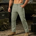 thumbnail image 2 of Tactical Cargo Pants For Men Multi-Pocket Ripstop Hiking Outdoors Work Pants Green M, 2 of 9