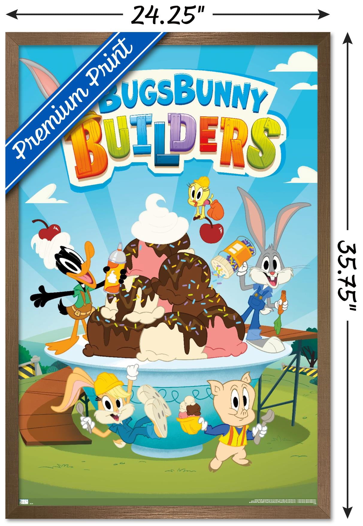 Bugs Bunny Builders - Key Art Wall Poster, 22.375" x 34" Framed