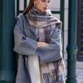 thumbnail image 4 of Bufandas de mujer, chales y envolturas, bufanda de cuello, bufanda de invierno, tacto suave de cachemira, unisex, para hombres y mujeres, bufanda de otoño e invierno, suave, clásica, cálida, 4 of 5