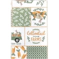 thumbnail image 4 of Serafina Home Easter Flannel Back Vinyl Tablecloth: Country Bunny in Green Truck Pick Your Own Carrots Patchwork Design (60" Round, Green), 4 of 5