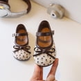 thumbnail image 2 of Xfvqtps Girls Mary Jane Shoes Flats Soft Sole Bow Detail Floral Ballet Hook and Loop Strap Princess Shoes for Spring Summer Casual Outfit, 2 of 5