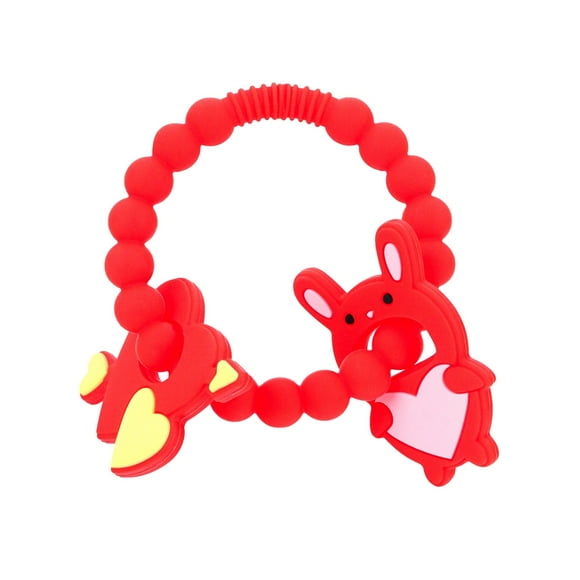 Hearth & Gear Baby Silicone Bracelet Tooth Glue Shape Molar Stick Baby Comfort Music Toy Retire Early Book Special Education Classroom Education High School Experimental Education Pregnancy Test Early