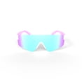 thumbnail image 6 of Hurley Big Sur - HSL3002PS_105, shield sunglass, shiny white frame & lilac mirror polarized lens + ar coating, 6 of 6