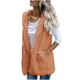 thumbnail image 1 of Puntoco Tops casuales para mujer, chalecos sólidos, ropa de abrigo, forro polar cálido, cómoda y cálida chaqueta con capucha con bolsillos Puntoco Puntoco-1, 1 of 4