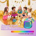 thumbnail image 4 of Mini Karaoke Machine for Kids, Bluetooth Speaker with 2 Wireless Mics (Blue), 4 of 8