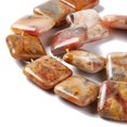 thumbnail image 4 of Natural Crazy Lace Agate Beads Strands Square 19.5~20x19.5~20x6.5~7mm Hole: 1.2mm 20pcs/strand 15.59''~15.91''(39.6~40.4cm), 4 of 4