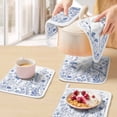 thumbnail image 5 of Blue Flower Plant Pot Holders for Kitchen Heatproof Potholder, 2 Pack Retro Country Tree Branch Leaves Hot Pads Multipurpose Oven Pads Cloth Potholders Trivet for Cooking and Baking, 5 of 8