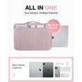 thumbnail image 4 of BAGSMART 15-16 inch Laptop Sleeve with Handle, Puffy Padded Laptop Case Bag, Portable MacBook Case Sleeve Fitted with MacBook Air 15.6 inch, MacBook pro 16 inch, Pink, 4 of 6