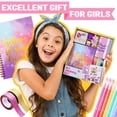 thumbnail image 3 of HTAKE 6" x 8" DIY Journal Scrapbooking Kit, Girls 8+ 29 Pieces, 3 of 6