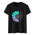 thumbnail image 6 of outfmvch Sunflower Shirts for Women,Shirts for Women,Sunflower Butterfly Printed Shirt,Short Sleeve Shirts for Women,Graphic T-shirt,Workout T Shirts Plus Size Tops Trendy Clothes 2025 Spring Tee, 6 of 8