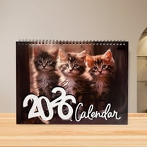 2026 Wall Calendar with Cats, Monthly Planner Jan 2026–Dec 2026, 8.3" x 11.3", Bright Colors, Thick Paper, Decorative Calendar