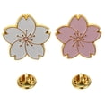 thumbnail image 1 of SHISUYAN 2 Pcs Broche Fleur de Cerisier Épinglette Décorative de Corsage Modèles Assortis, 1 of 8