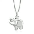 thumbnail image 4 of Womens 925 Sterling Silver Elephant Pendant Necklace, 4 of 7