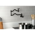 thumbnail image 3 of Kingston Brass KS2105RKZ Wendell Wall Mount Pot Filler Faucet with Knurled Handle, Oil Rubbed Bronze, 3 of 7