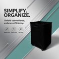 thumbnail image 6 of Large Rolling Laundry Hamper, Foldable Oxford Cloth Laundry Basket with Wheels, Long-lasting Laundry Hamper with Handles, Space-Saving Clothes Storage Bin, 15.7 x 13.4 x 22.4 in / 40 x 34 x 57 cm, 6 of 9