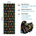 thumbnail image 2 of Colorful Games Symbol Black Pattern Hot Yoga Mat Towel Non Slip for Hot Yoga - Quick-Drying Yoga Mat Cover with 4 Corner Pockets with Travel Bag - Hot Yoga Towel Non Slip 70"x26", 2 of 6