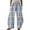 Light Blue, variant on kaondbfi Spring Fall Essentials Casual Clothing Lady's Four Pocketed Double Printed Casual Pants Summer Casual Pants for Women