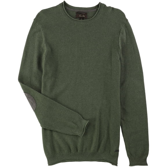 Tasso Elba Mens Textured Pullover Knit Sweater, Green, X-Large