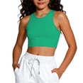 thumbnail image 2 of DHFJKG Girls Athletic Tank Tops Kids Racerback Sleeveless Workout Running Sports Crop Shirts 1-14 Years Trendy Top, 2 of 4