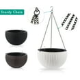 thumbnail image 2 of Garden Pots 13.4 inch Self-Watering Hanging Rattan-Inspired Planter Large Capacity, Root-Rot Resistant Water Storage with Water Level Indicator, Dual-Use for Indoor & Balcony Decoration (Pack of 2, W, 2 of 9