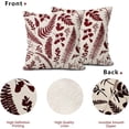thumbnail image 6 of Burgundy Leaf Plant Pillow Covers 18X18 Inch Set of 2 Tropical Fern Herbs Botanical Leaves Floral Decorative Pillow Cases Vintage Cushion Case Farmhouse Home Decor for Couch Sofa Porch Outdoor, 6 of 6