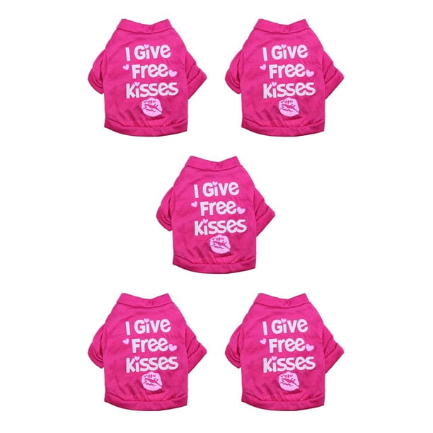 Camisa de verano Methold para perros Bulldog Rosa rojo S