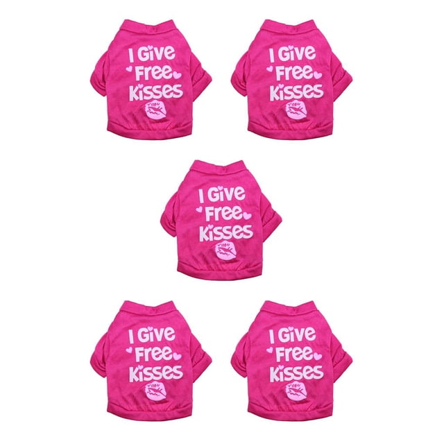 Camisa de verano Methold para perros Bulldog Rosa rojo S