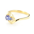 thumbnail image 3 of Galaxy Gold 14K Yellow Gold Natural Diamonds and Pear-Shaped Tanzanite Ring - December Birthstone - Balance & Intuition - Sizes 5.5 to 11 - Fine Jewelry for Women, 3 of 5