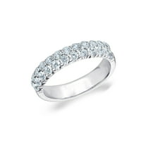 Eternity Wedding Bands 1 Carat Double Row Diamond Wedding Ring