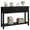 Black, variant on Rattan Console Table with 2 Storage Drawers, Rattan Entryway Table with Natural Rattan Sliding Door, Console Sofa Table for Living Room, Study, Entryway Or TV Wall
