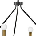 thumbnail image 6 of 83155BK Lark Lazlo - 6 Light Small Chandelier In Transitional and Modern Style-15 Inches Tall and 24.25 Inches Wide, 6 of 17