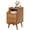 Walnut, variant on Narrow Nightstand, Solid Wood Night Stand with 2 Drawers, Walnut Mid Century Modern Nightstand, Small Beside Table with Open Storage Shelf for Bedroom(12 inch)