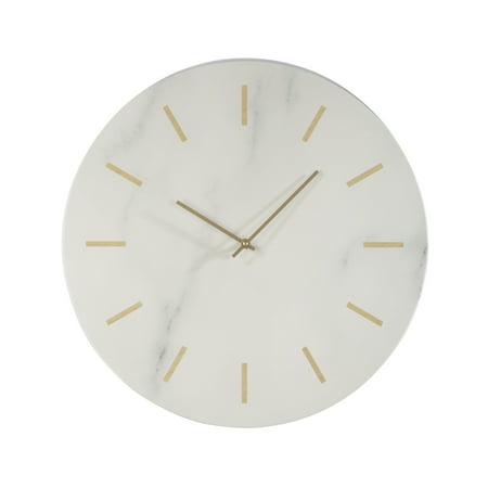 Tripar Faux Marble Wood Wall Clock