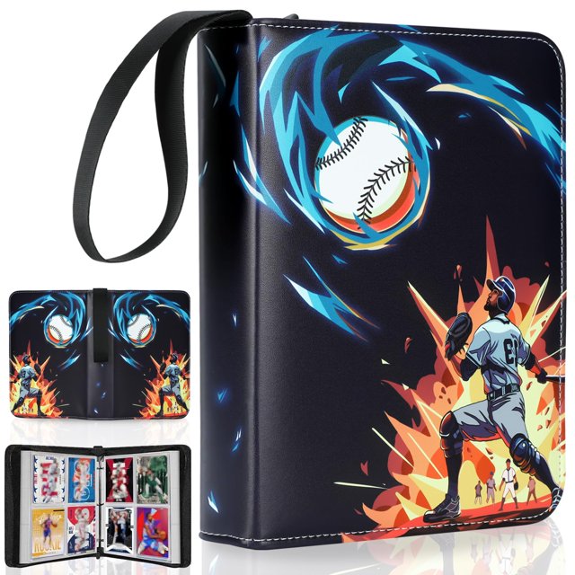 Carpeta para tarjetas de béisbol Tyyfnn con 50 fundas para 400 tarjetas
