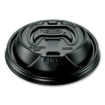 Dart Optima Reclosable Lid, Fits 12 oz to 24 oz Foam Cups, Black, 100 Pack, 10 Packs/Carton